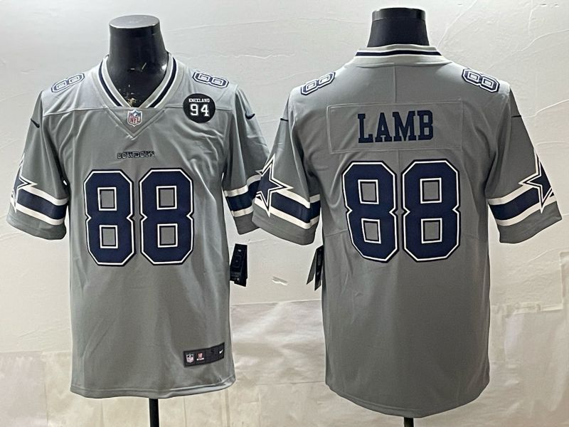 2026 Men Dallas Cowboys #88 Lamb Grey Nike Limited NFL Jersey style 001->dallas cowboys->NFL Jersey